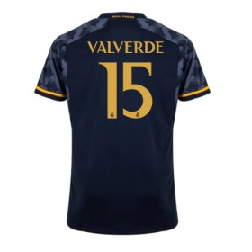 Real Madrid Federico Valverde #15 Borta Kläder 2023-24 Kortärmad